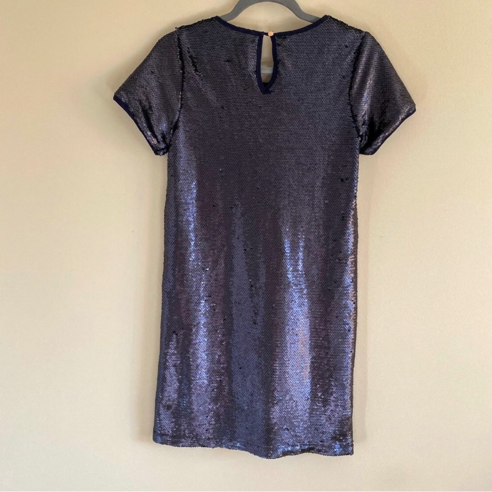 Copper Key Sequins Blue Short Sleeve Dress NWOT